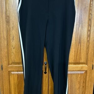 Zenergy by Chico’s Women's Black Pants with White Stripes